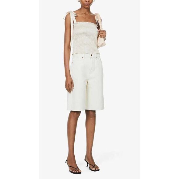 REFORMATION Pina Sleeveless Silk Top Cream Beige sz Small - Picture 5 of 12